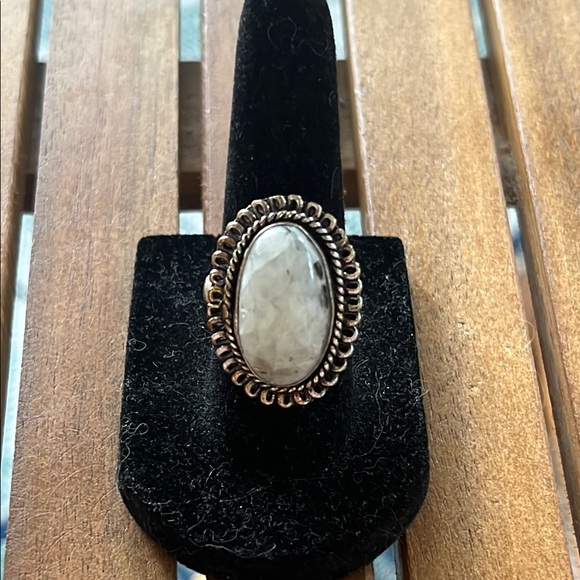 RAINBOW MOONSTONE Sterling Silver 925 RING-NWT - Picture 1 of 7